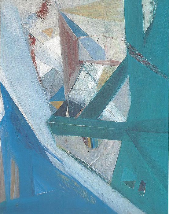 ▲ 1967, Absrract 67-1, 60.6×50.0cm, Oil on canvas, 1967