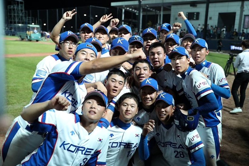 ▲ 제29회 세계청소년야구대회(U18)서 동메달을 획득한 한국팀