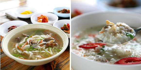 하전마을 바지락칼국수 / 바지락죽