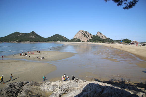 선유도해변과 망주봉